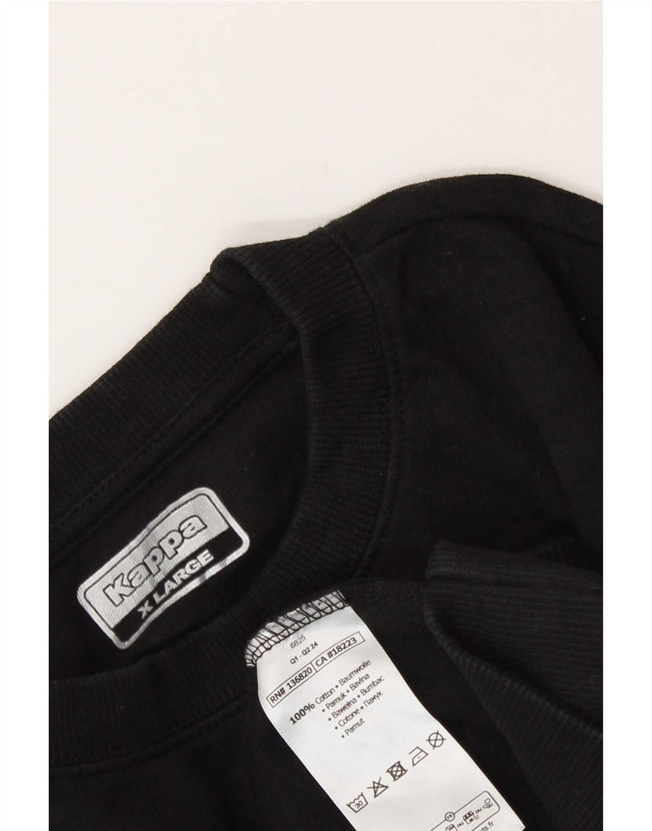 Ανδρικό γραφικό φούτερ Kappa Jumper XL Μαύρο βαμβακερό