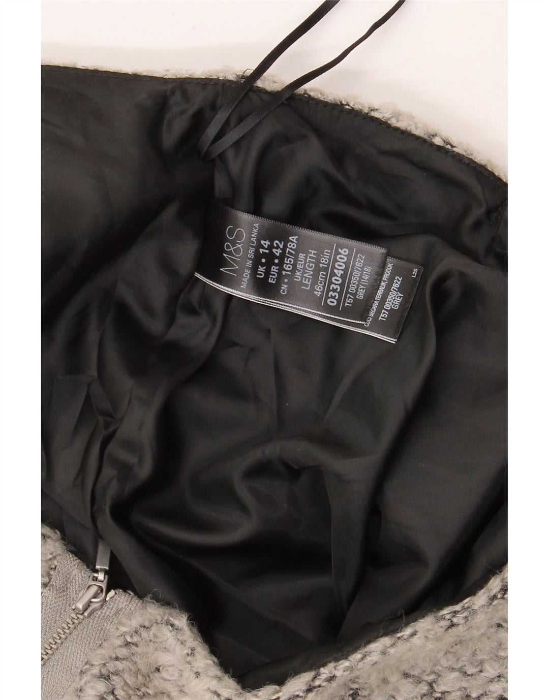 Marks & Spencer Γυναικεία Μίνι Φούστα UK 14 Μεγάλη W34 Πολυεστέρας με γκρι φλύκταινες