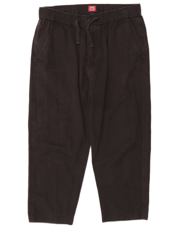 Γυναικείο ψηλόμεσο παντελόνι Levi's Capri Chino Medium W30 L21 μαύρο βαμβακερό