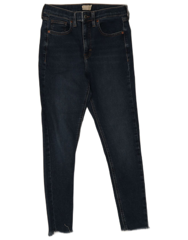 Topshop Womens Skinny Jeans W28 L25 Navy Blue Cotton