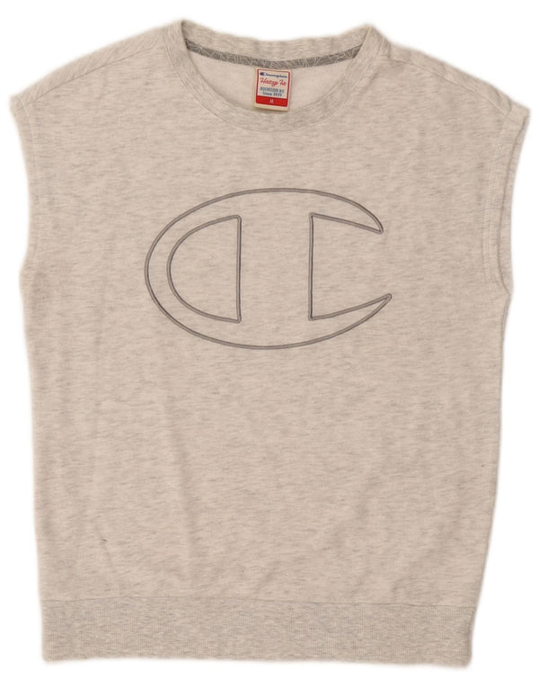 Champion Womens Heritage Fit Graphic Φούτερ Jumper UK 14 Medium Grey