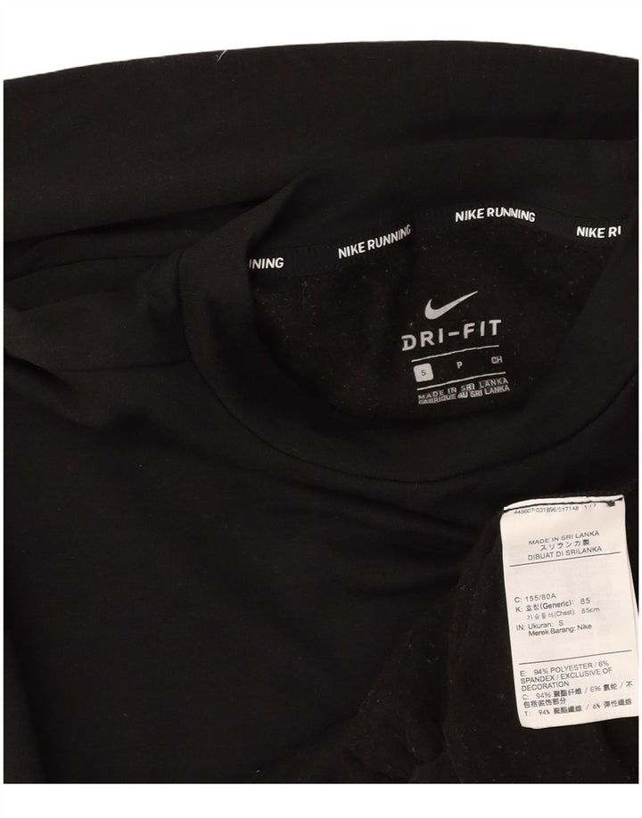 NIKE Γυναικείο τρέξιμο oversized μακρυμάνικο UK 10 μικρό μαύρο πολυεστέρα