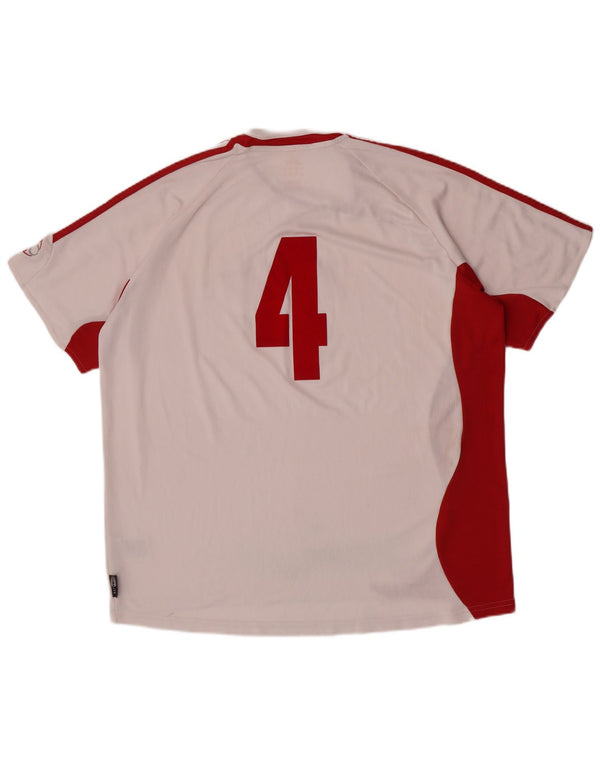 Ανδρικό κοντό μανίκι Adidas κανονικό γραφικό T-shirt Top XL Λευκό χρώμα