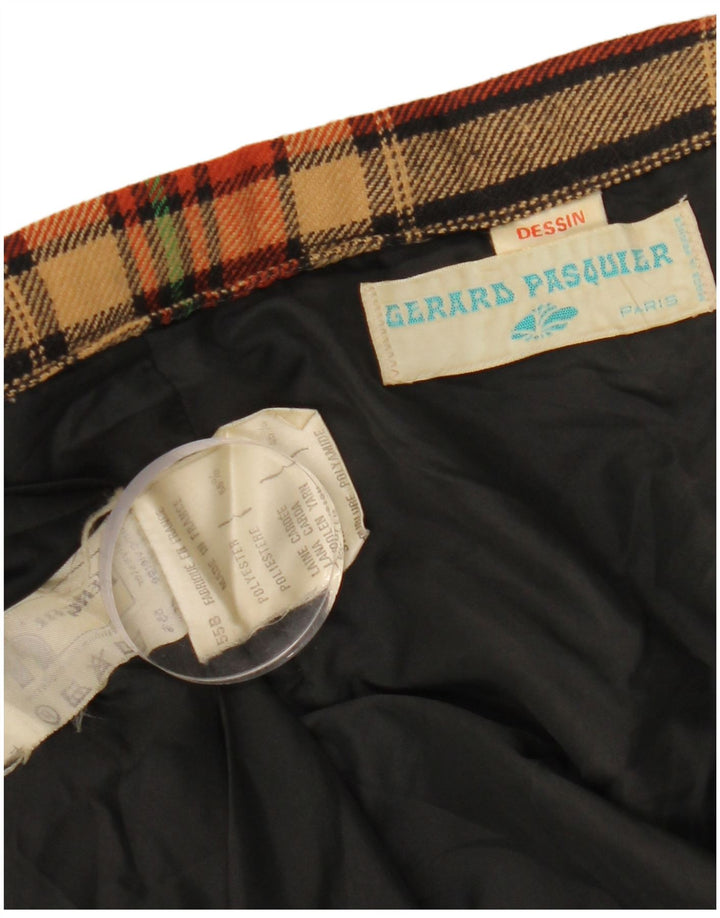 GERARD PASQUIER Γυναικεία φούστα σε γραμμή Α W24 XS Μαύρη Check Polyester