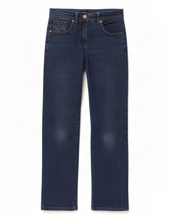 M&Co Γυναικεία Straight Jeans UK 8 Small W28 L29 Blue