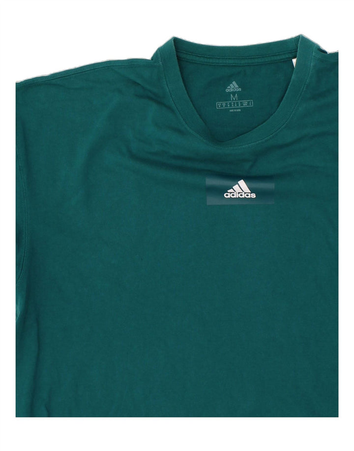 ADIDAS Mens T-Shirt Top Medium Green Cotton Vintage Adidas and Second-Hand Adidas from Messina Hembry 