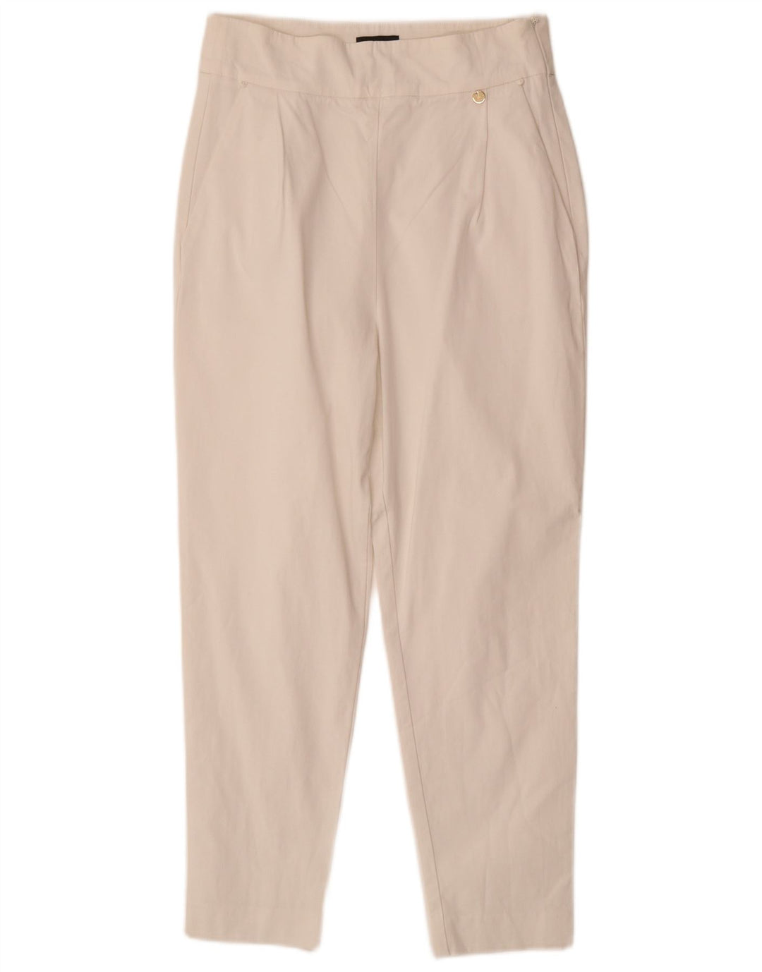 LIU JO Γυναικείο κωνικό κομμένο παντελόνι IT 40 Small W28 L25 Λευκή βισκόζη