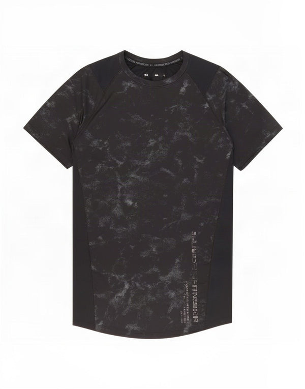 Under Armour Ανδρικό Heat Gear Graphic T-Shirt Top Small Black Tie Dye