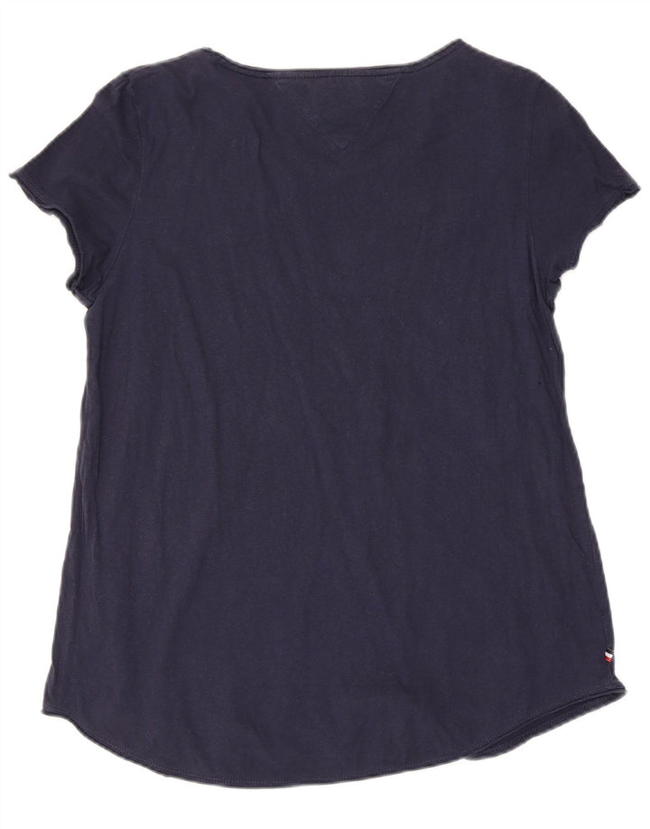 Tommy Hilfiger Γυναικείο T-Shirt Top UK 12 Medium Navy Blue