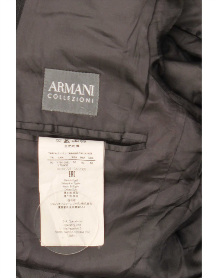 Armani Collezioni Ανδρικό μπλέιζερ 2 κουμπιών μπουφάν IT 50 μεγάλο γκρι μαλλί
