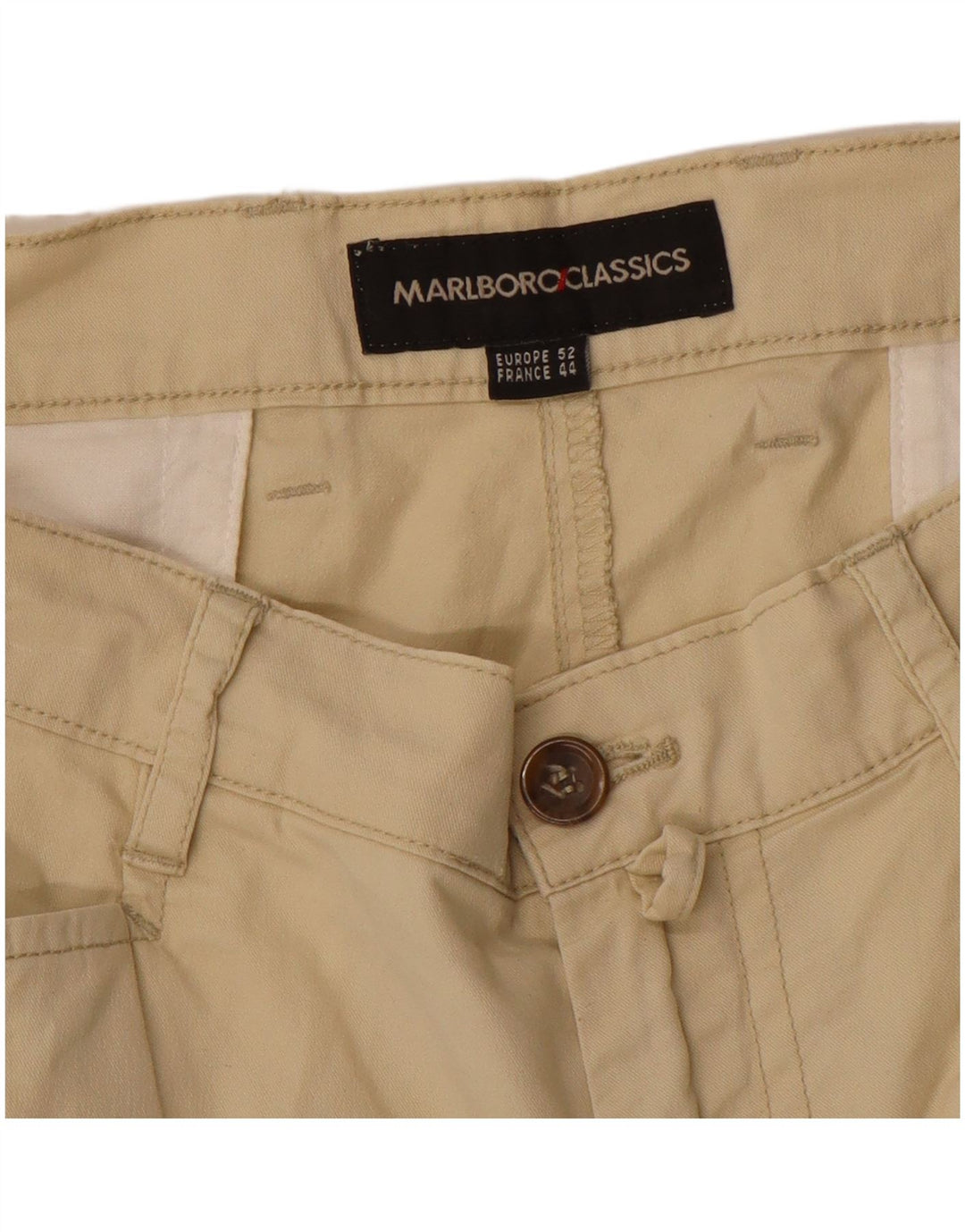 Ανδρικό ίσιο casual παντελόνι Marlboro Classics EU 52 XL W34 L29 Beige