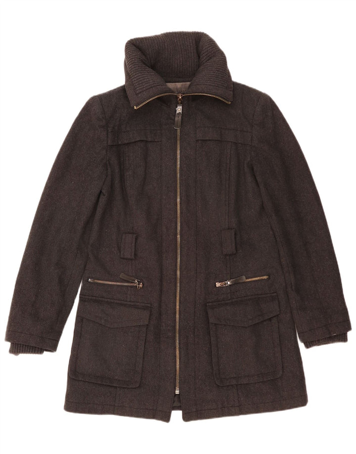 Γυναικείο παλτό ZARA UK 14 Large Grey Wool