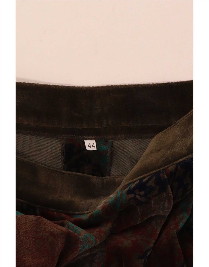 Vintage Γυναικείο Abstract Pattern Παντελόνι IT 44 Medium W26 L34 Brown