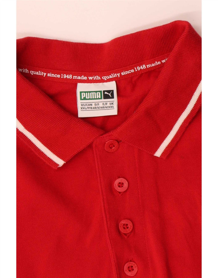 Ανδρικό πουκάμισο πόλο Puma 2XL κόκκινο βαμβακερό