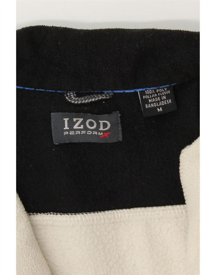 IZOD Ανδρικό Fleece Jacket UK 38 Medium White Colorblock Polyester