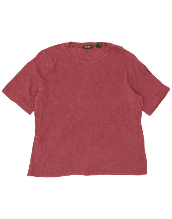EDDIE BAUER Ανδρικό T-Shirt Top XL Βουργουνδί Βαμβακερό