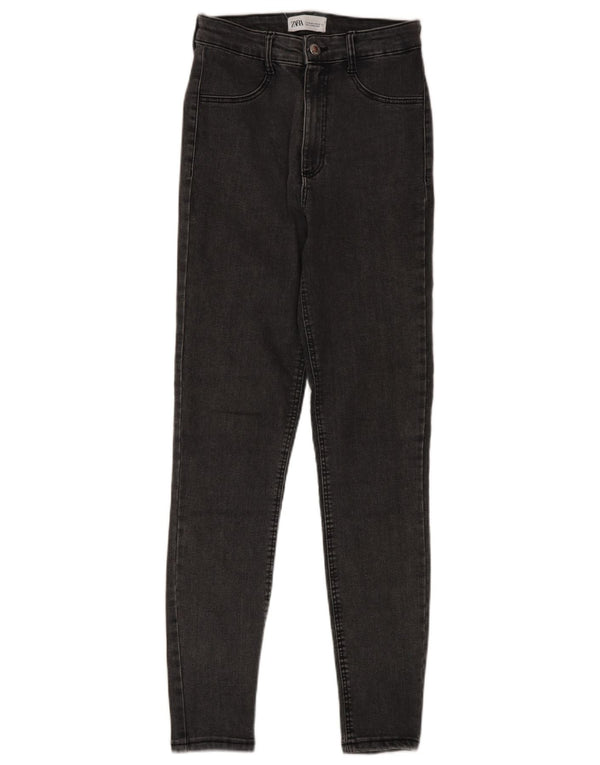 Zara γυναικείο ψηλό στενό τζιν EU 36 XS W26 L28 Γκρι βαμβακερό