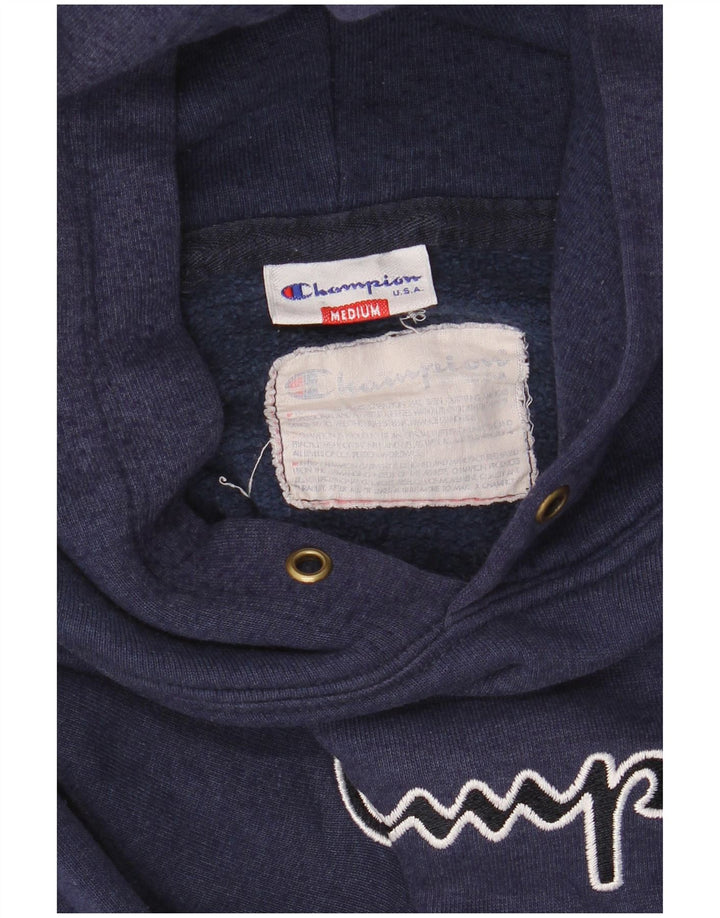 CHAMPION Γυναικεία γραφικά Oversized Hoodie Jumper UK 14 Medium Navy Blue