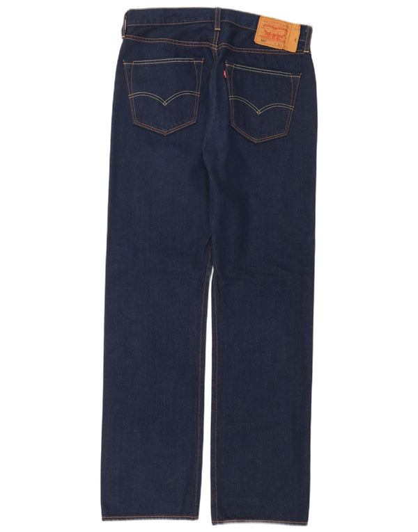 Levi's Mens 501 Straight Jeans W34 L34 Navy Blue Cotton