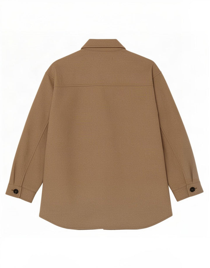 Zara Γυναικείο Shacket Oversized Jacket UK 10 Small Brown Polyester