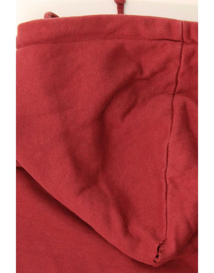 Pull & Bear Γυναικείο υπερμεγέθη Crop Graphic Hoodie Jumper UK 14 Medium Red