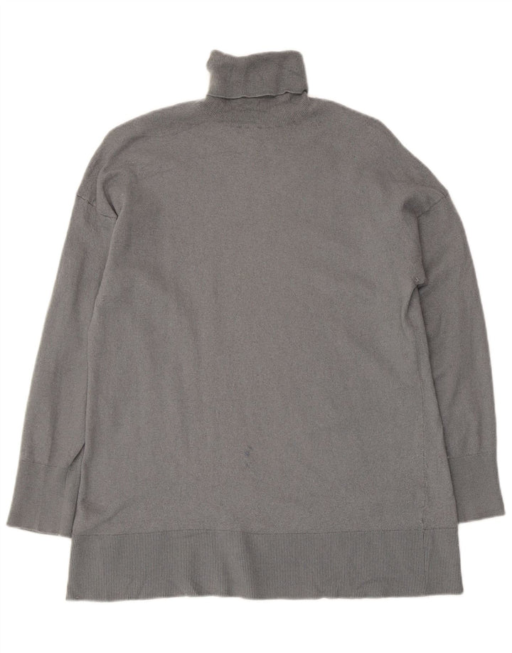 Massimo Dutti Γυναικείο πουλόβερ με ρολό λαιμόκοψη UK 12 Medium Grey