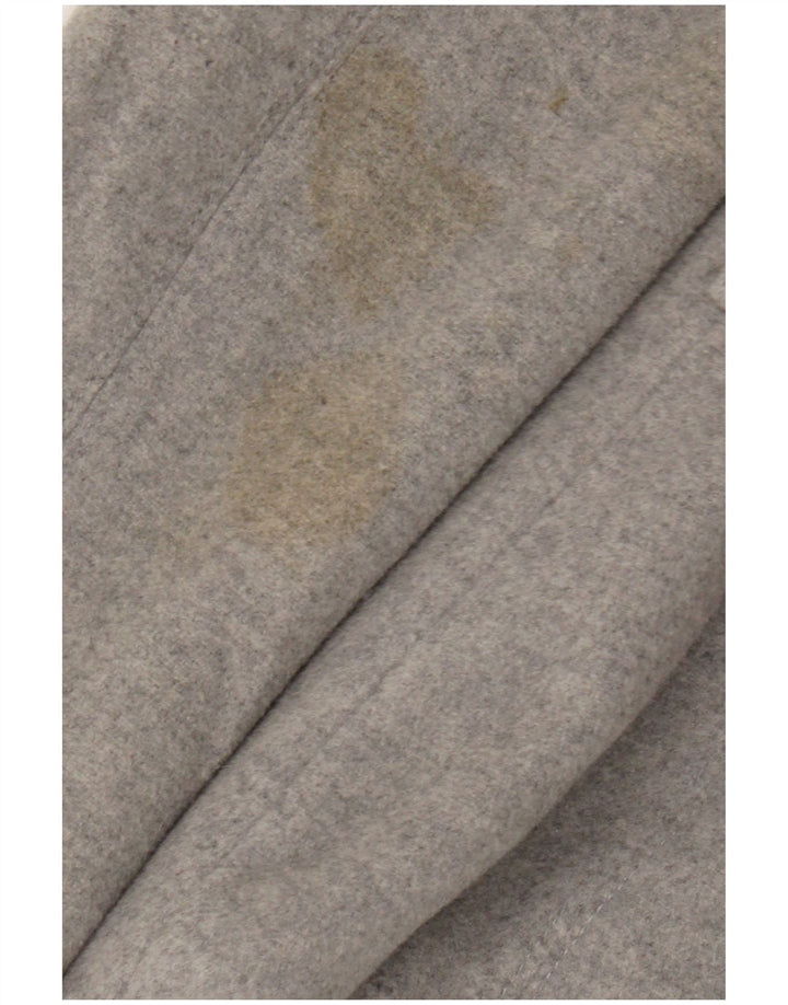 Zara Γυναικείο παλτό μπιζελιού με κουκούλα UK 10 Small Grey Wool