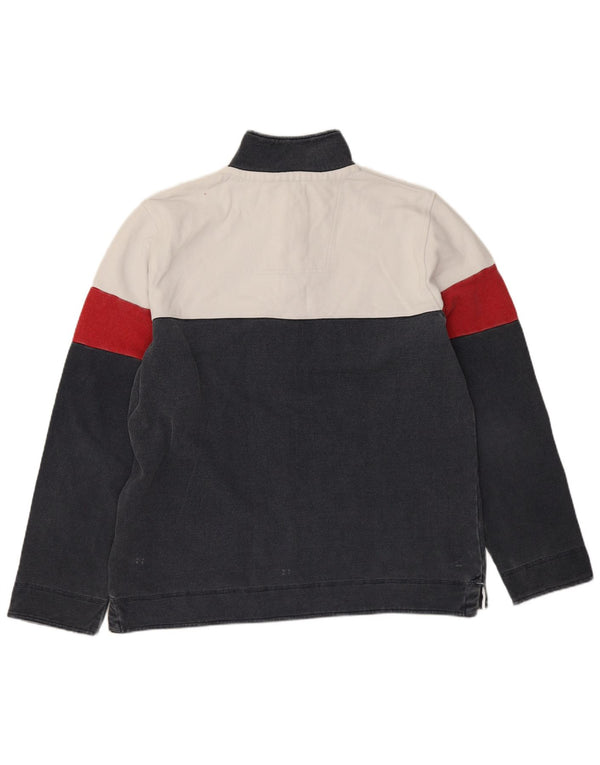 Crew Clothing Ανδρικά γραφικά φούτερ Jumper Large Navy Blue Colourblock