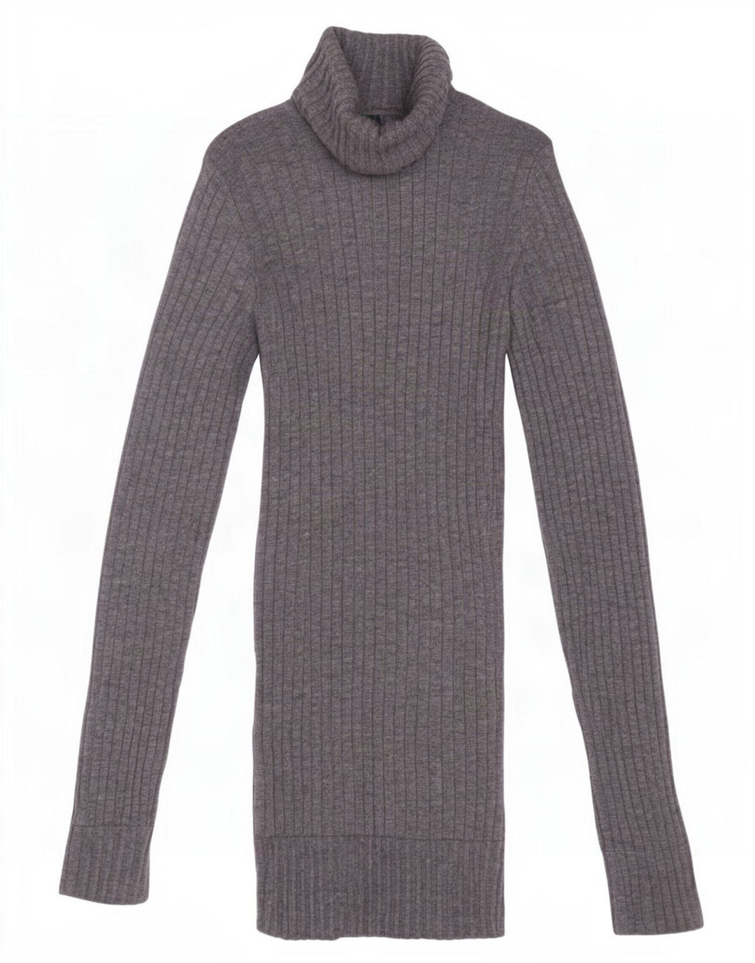 Zara Γυναικείο πουλόβερ με ρολό λαιμόκοψη UK 8 Small Grey Wool