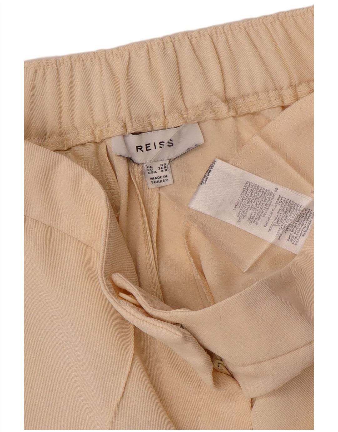 Γυναικείο ίσιο παντελόνι Chino REISS UK 8 Small W30 L30 Beige Polyester