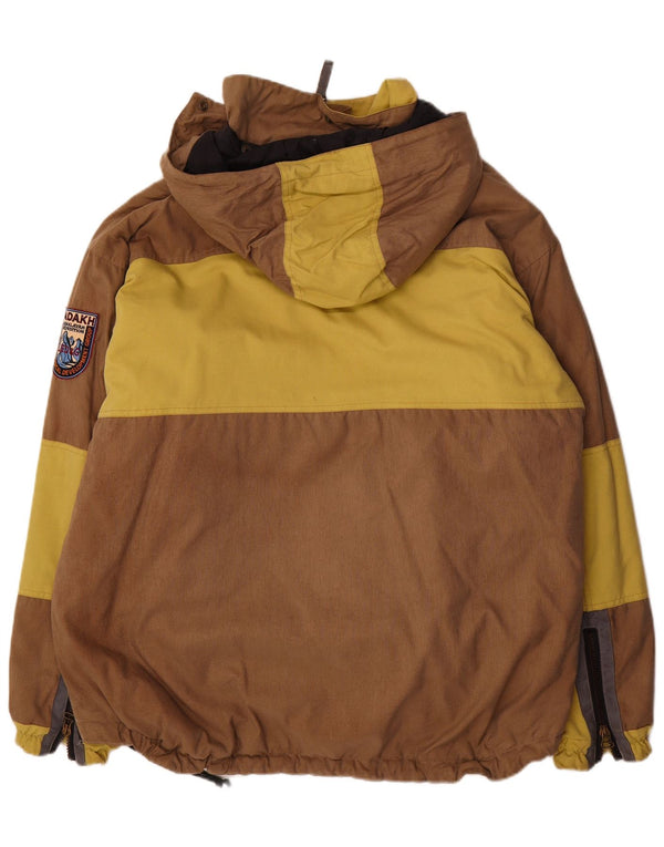 Ανδρικό μπουφάν Anorak σκι Ladakh με κουκούλα IT 54 2XL Καφέ νάιλον