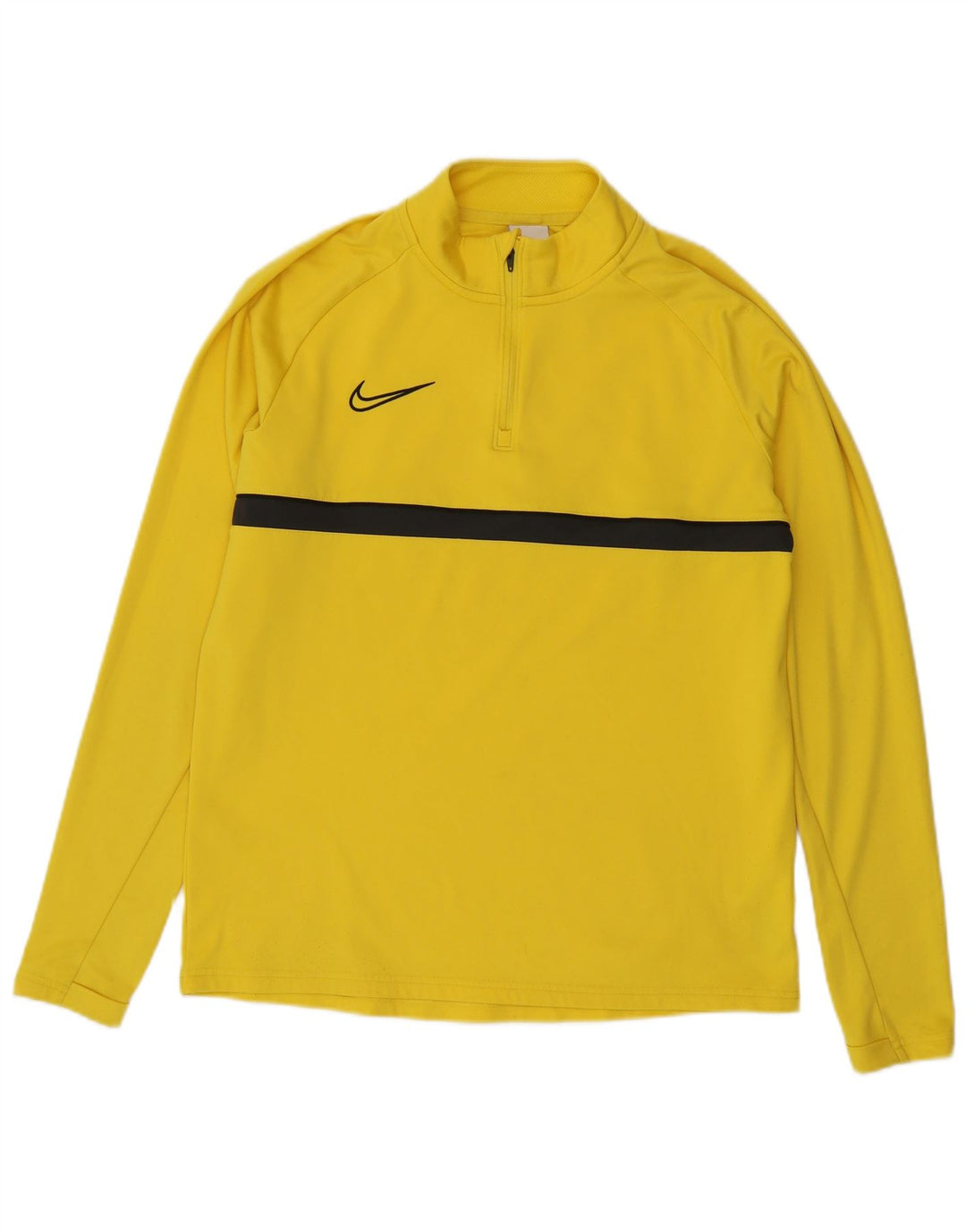 Ανδρική φόρμα Nike Dri Fit με φερμουάρ πουλόβερ στο επάνω μέρος, μεσαίο κίτρινο χρώμα