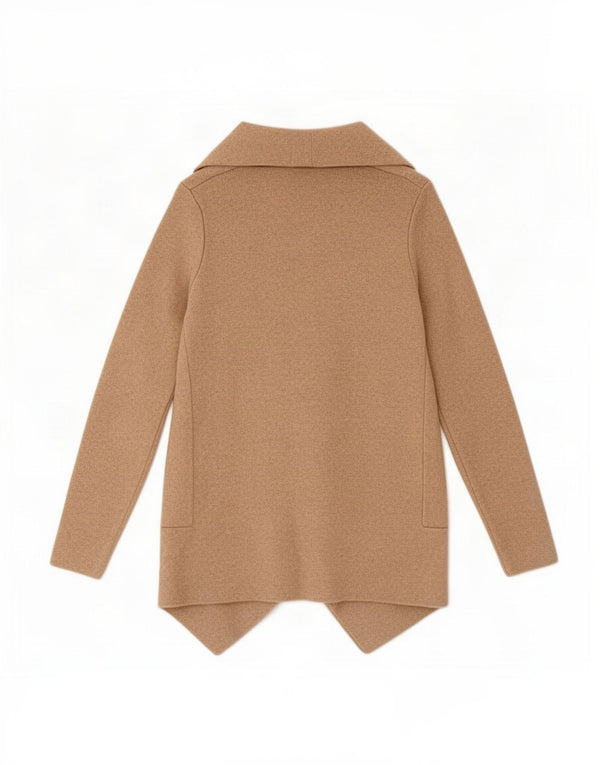 Zara Γυναικείο Ασύμμετρο Ανοιχτό Ζακέτα UK 10 Small Beige