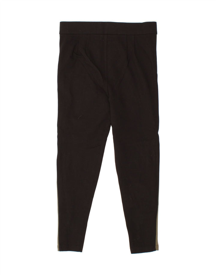 KANGOL Womens Leggings UK 12 Medium  Black Striped Vintage Kangol and Second-Hand Kangol from Messina Hembry 