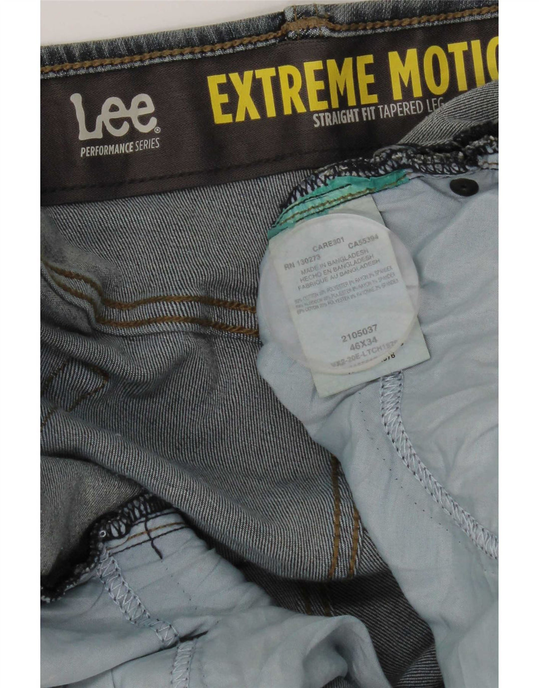 Lee Mens Extreme Motion Straight Jeans W46 L34 Μπλε βαμβακερό