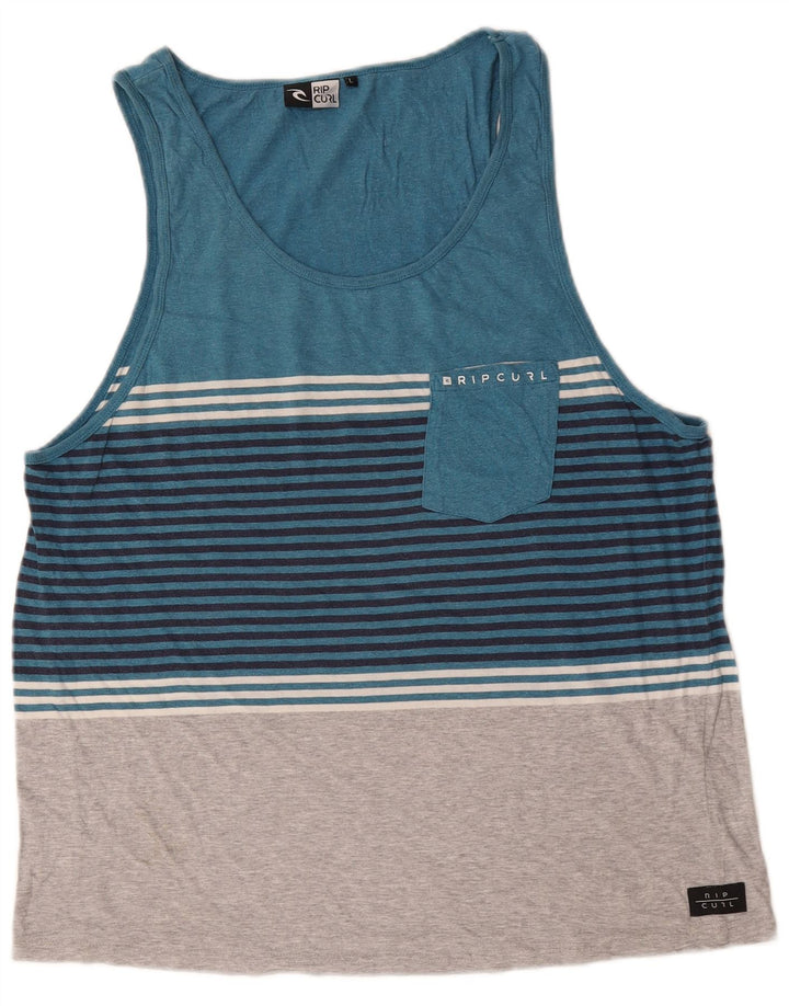 Γυναικείο γιλέκο Rip Curl UK 16 μεγάλο βαμβακερό μπλε ριγέ