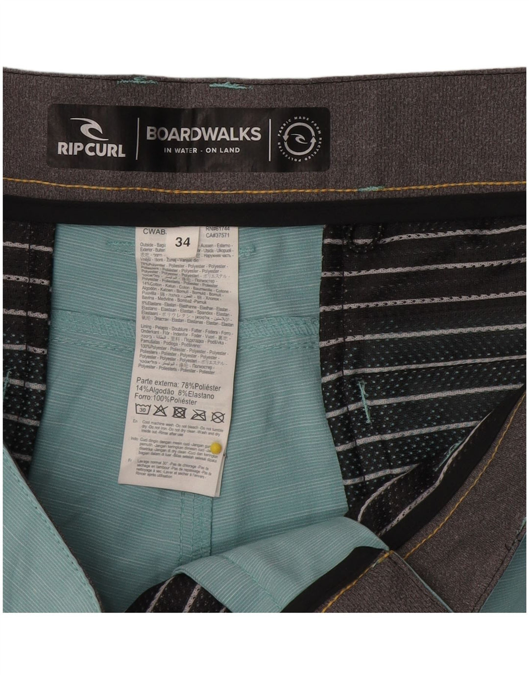 Ανδρικό σορτς Chino Rip Curl W34 Μεγάλο μπλε πολυεστέρα