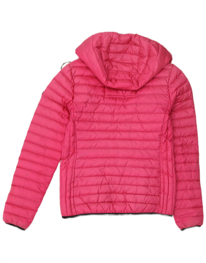 Superdry γυναικείο μπουφάν με κουκούλα UK 10 Small Pink Nylon