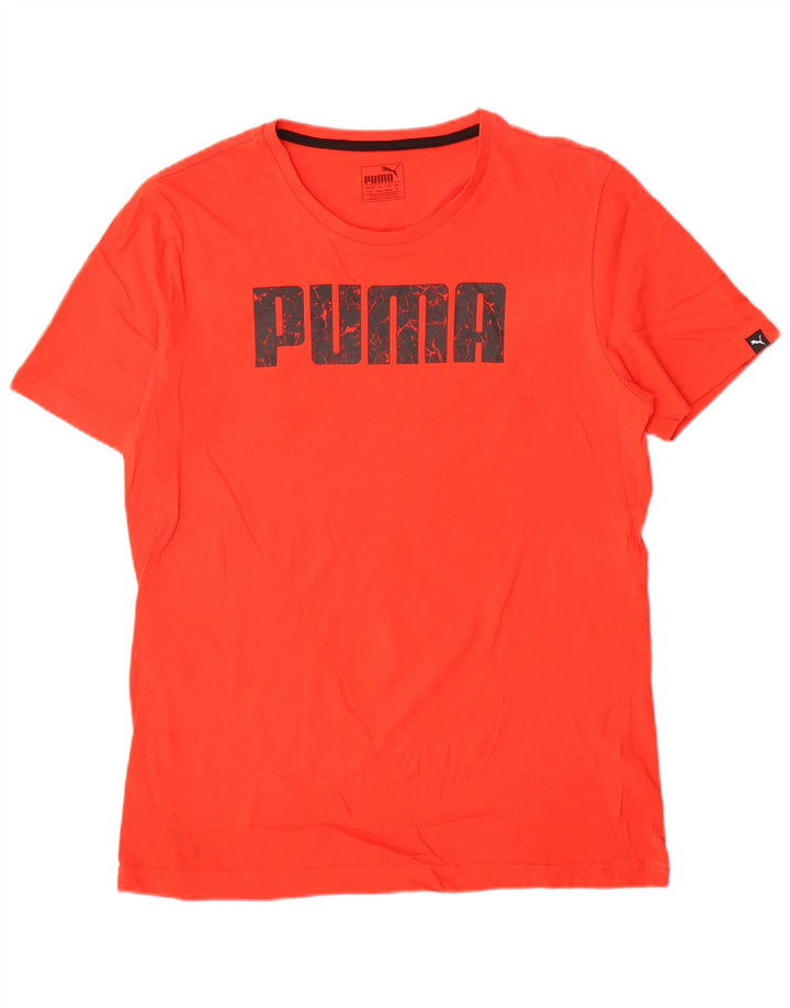 Puma Ανδρικό Graphic T-Shirt Τοπ Μεσαίο Κόκκινο Βαμβακερό