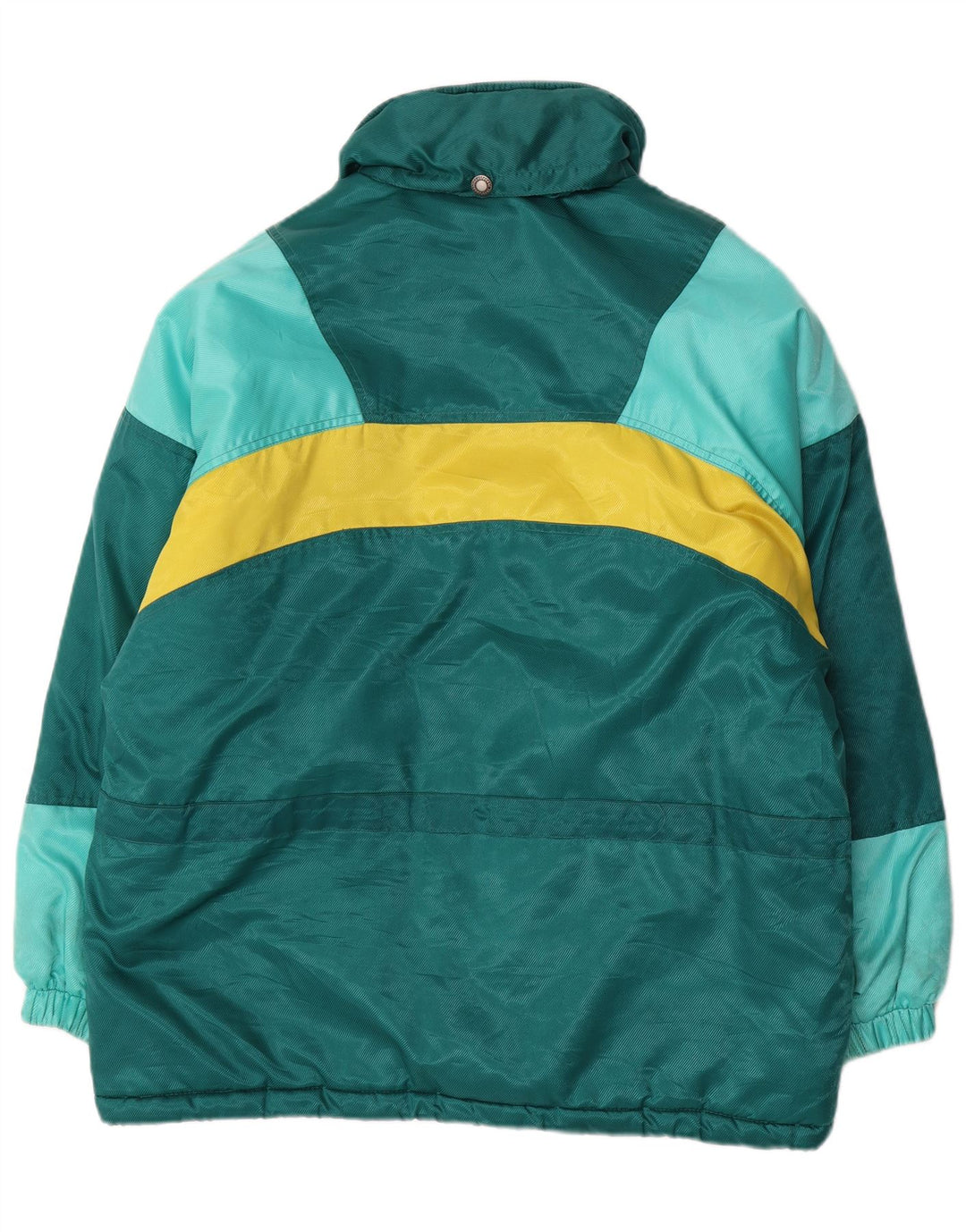 Brugi Γυναικείο Μπουφάν σκι Oversized UK 14 Medium Green Colourblock Polyester