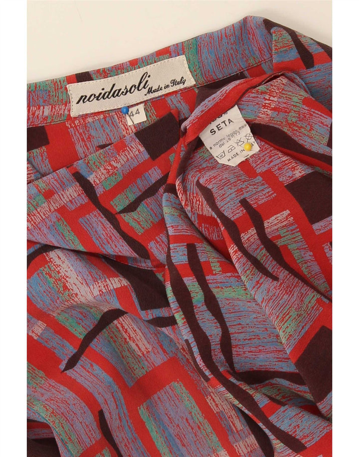Vintage Γυναικείο πουκάμισο Oversized Μπλούζα IT 44 Μεσαίο Πολύχρωμο Γεωμετρικό