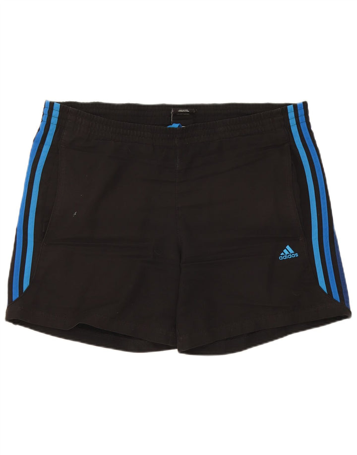 Ανδρικό αθλητικό σορτς Adidas από μεσαίο μαύρο πολυεστέρα