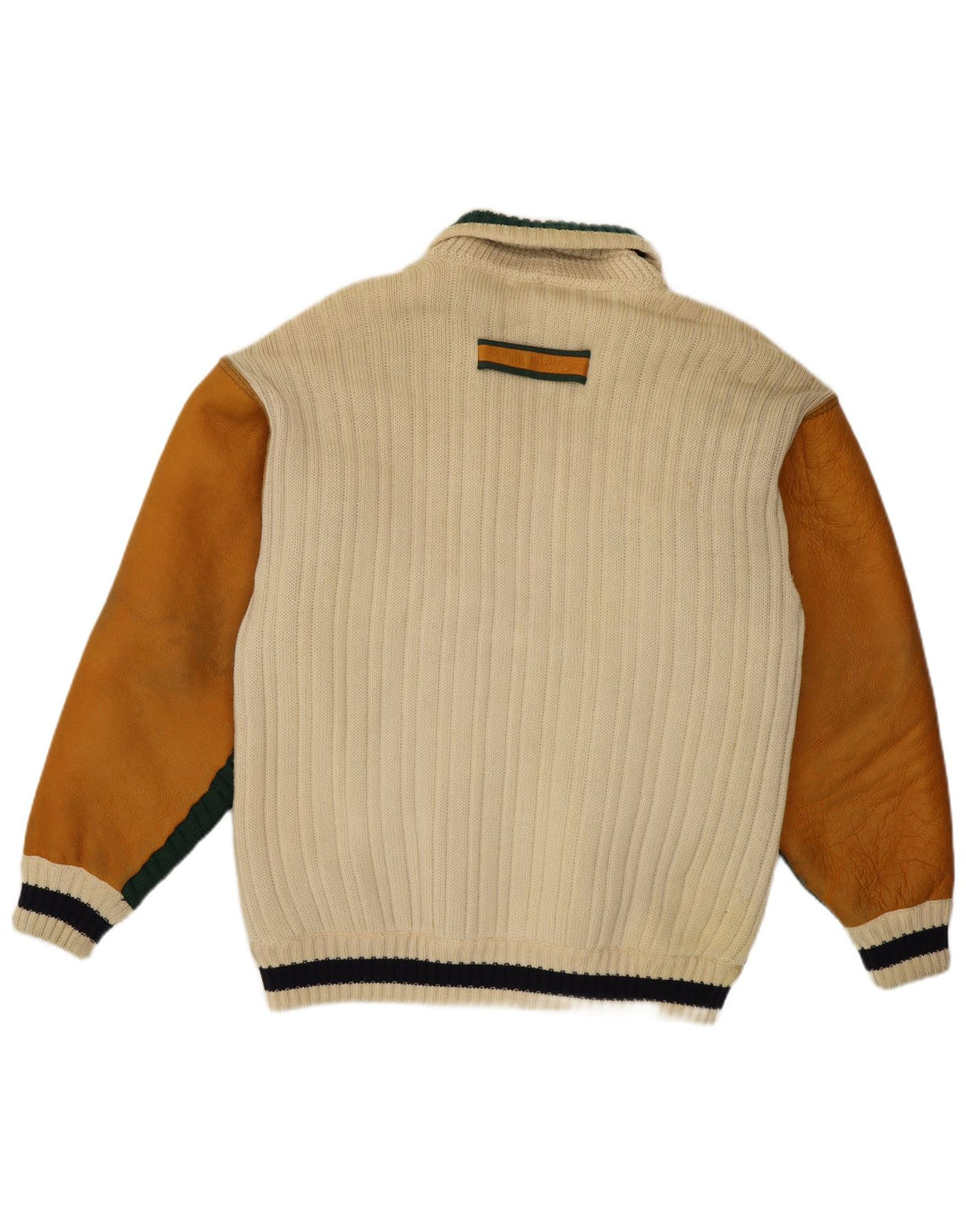 Ανδρικό μπουφάν Umberto Bilancioni UK 40 Large Yellow Colourblock Leather