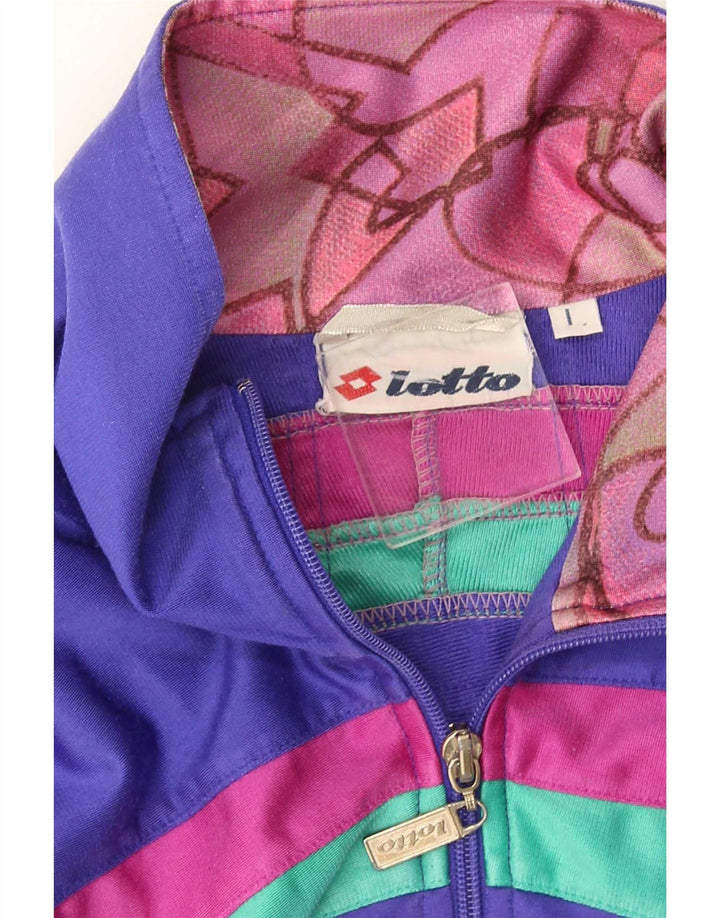 Ανδρική αθλητική φόρμα Lotto Top Jacket με μεγάλο μωβ χρώμα