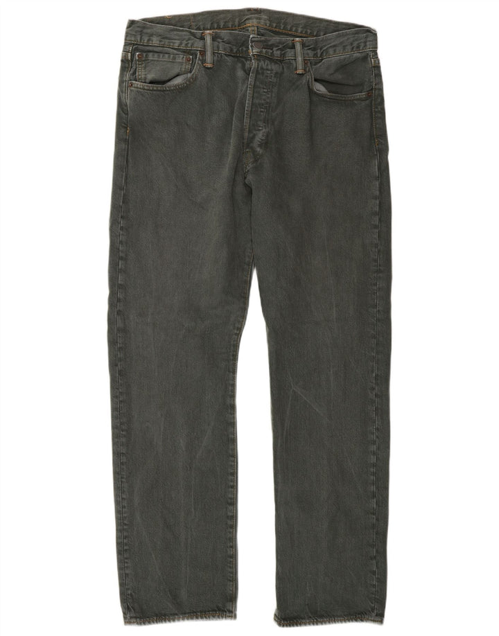 Levi's Mens 501 Straight Jeans W34 L30 Γκρι βαμβακερό