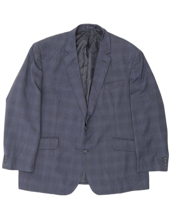 Pierre Cardin Ανδρικό μπουφάν σακάκι UK 50 5XL Navy Blue Check