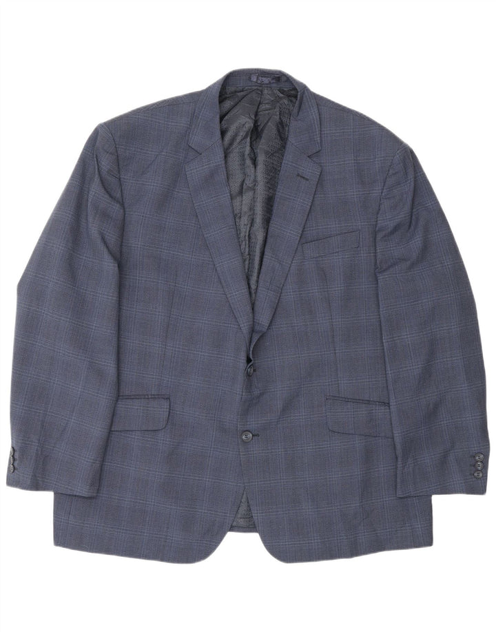 Pierre Cardin Ανδρικό μπουφάν σακάκι UK 50 5XL Navy Blue Check