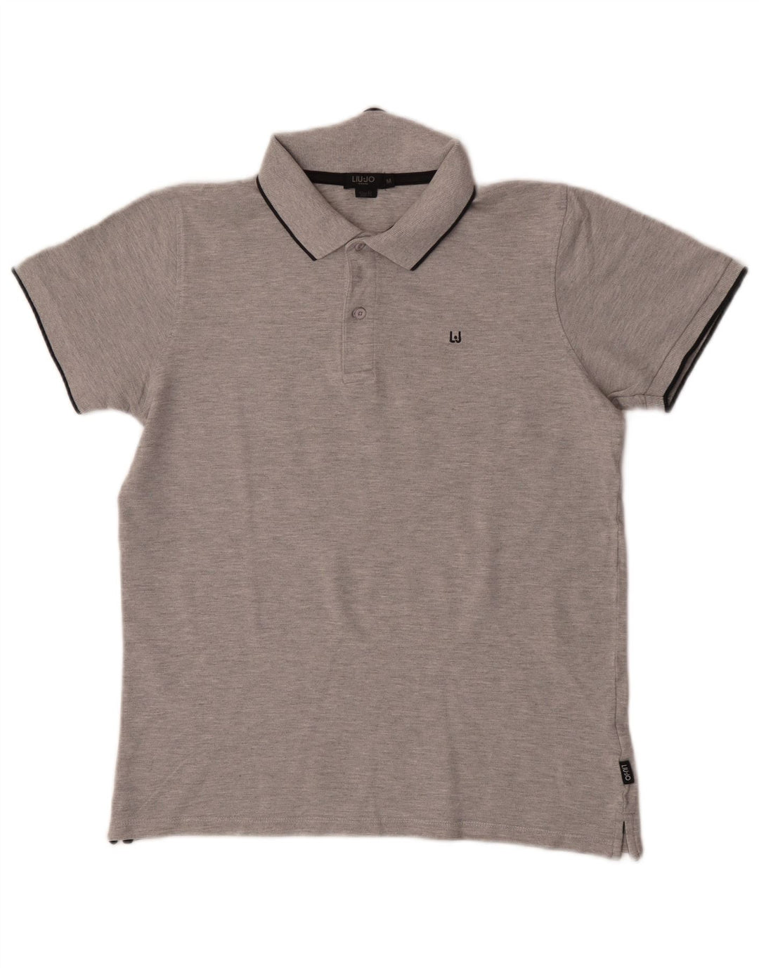 Liu Jo Ανδρικό πουκάμισο Polo Slim Fit Βαμβακερό σε μεσαίο γκρι