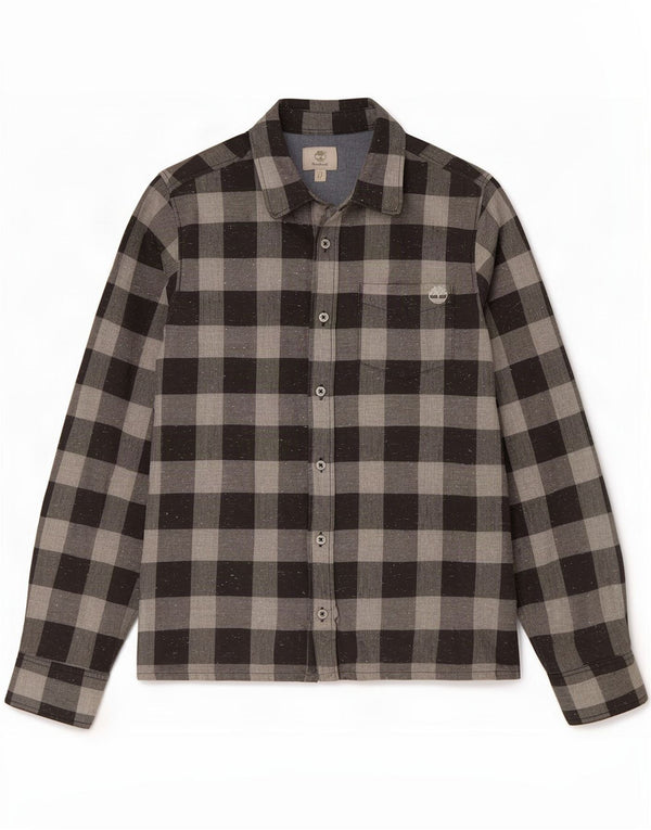 Timberland Boys Flannel πουκάμισο 13-14 ετών Small Grey Gingham Cotton