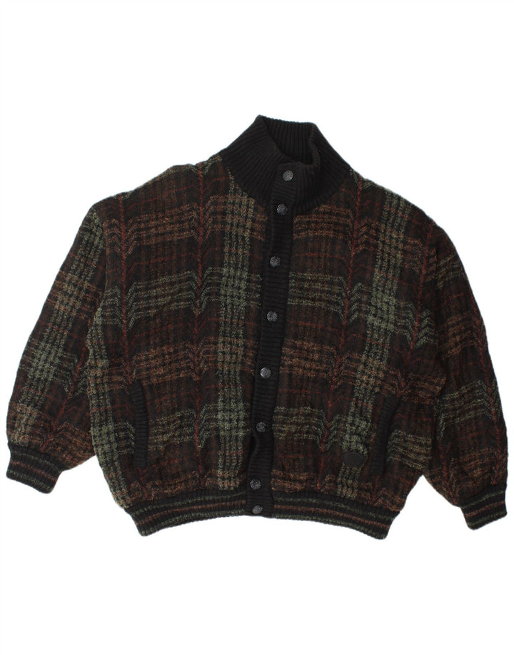 Lancetti Ανδρικό πλεκτό Bomber Jacket UK 40 Large Green Check